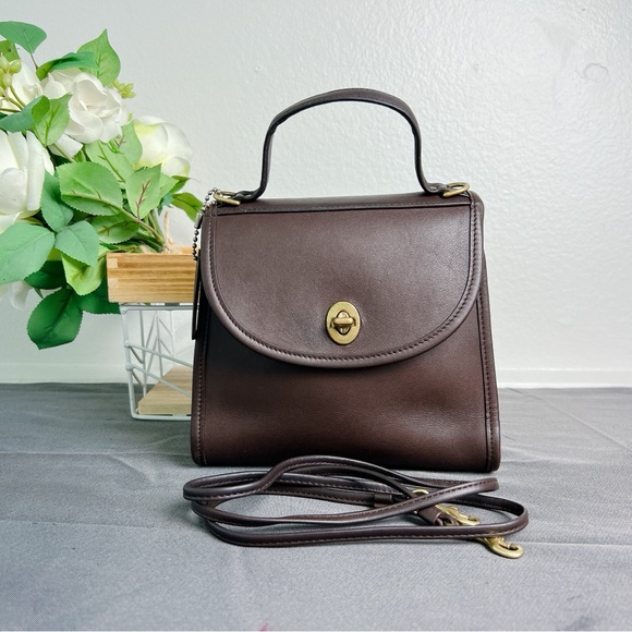Coach Handbags - RARE! COACH Regina 9983 Mahogany Brown Leather Satchel Crossbody Bag
